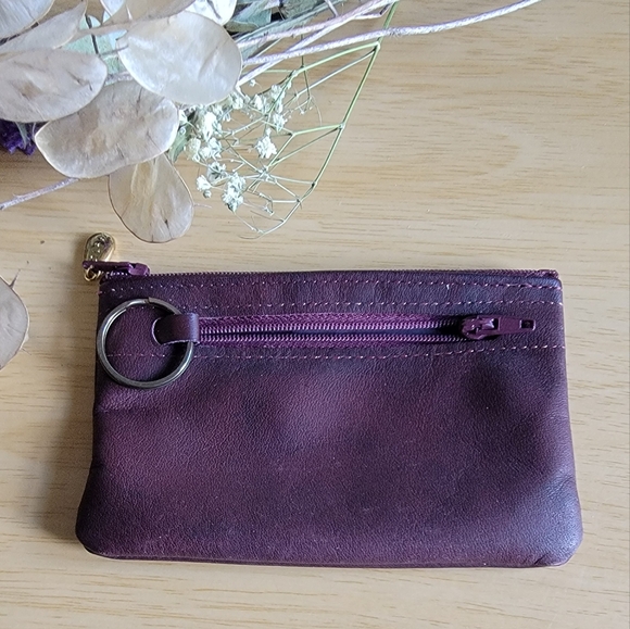 ROLFS Other - ROLFS Cowhide Maroon Leather Coin Purse